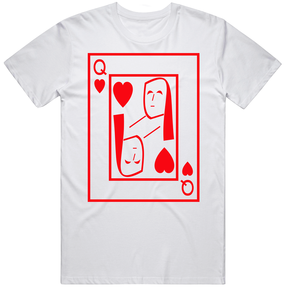 Queen Of Hearts Playing Card Funny Halloween Costume Unisex Soft Cotton Tee T Shirt