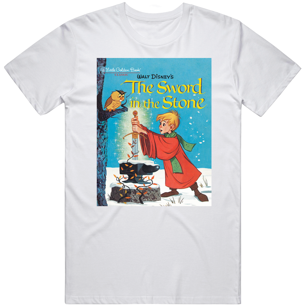 The Sword In The Stone Classic Children's Storybook Cover Unisex Soft Cotton Tee T Shirt