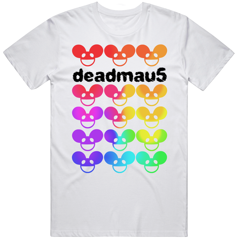 Deadmau5 Dj Colorful Mask Logo Fan Rave Cool Unisex Soft Cotton Tee T Shirt