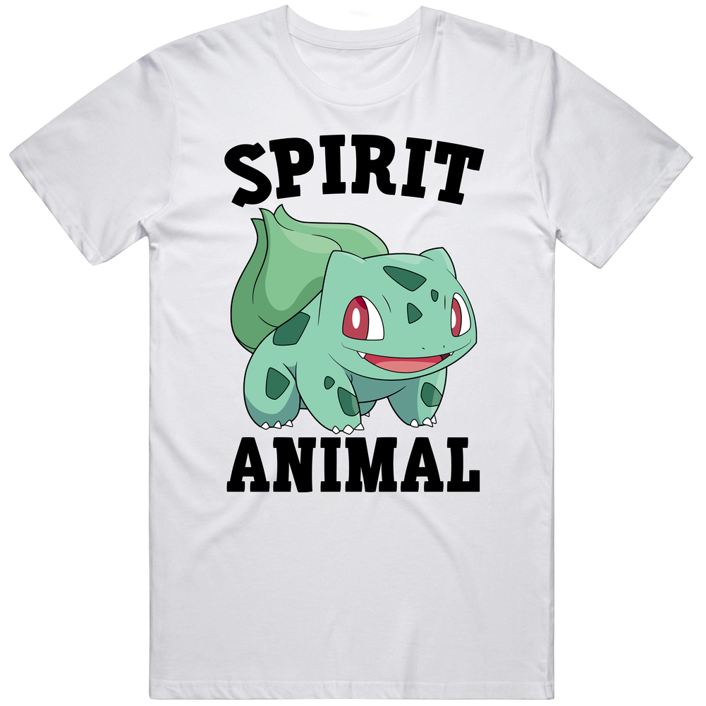 Bulbasaur Is My Spirit Animal Unisex Soft Cotton Tee T Shirt