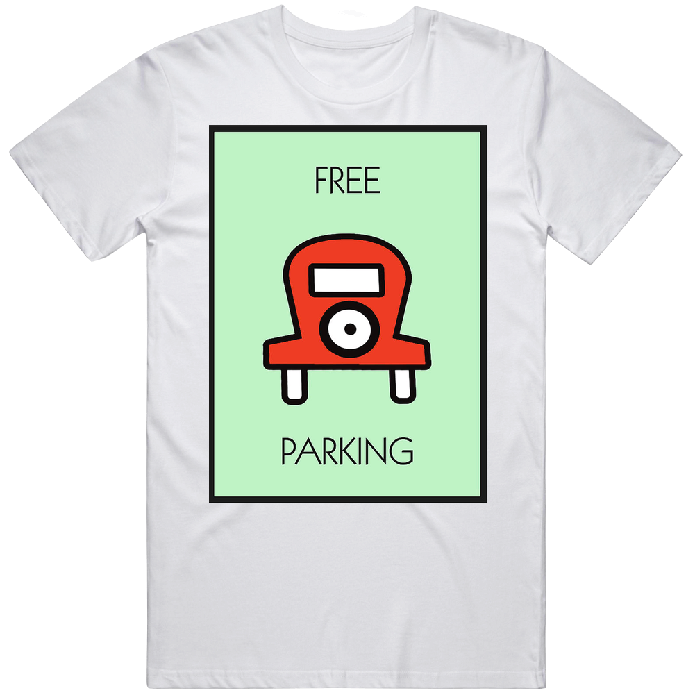 Monopoly Free Parking Board Game Space Group Halloween Costume Unisex Soft Cotton Tee T Shirt