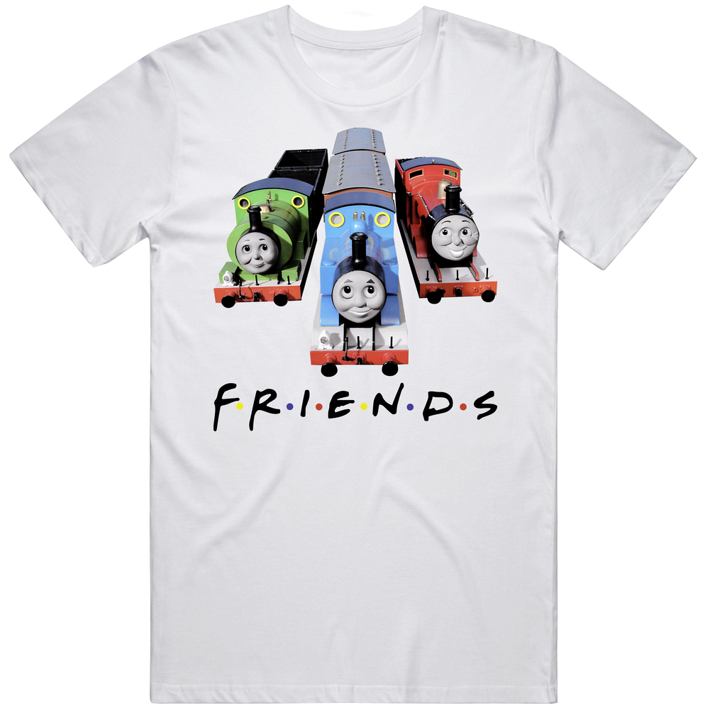 Thomas The Tank Engine & Friends Parody 80s Kids Tv Show Unisex Soft Cotton Tee T Shirt