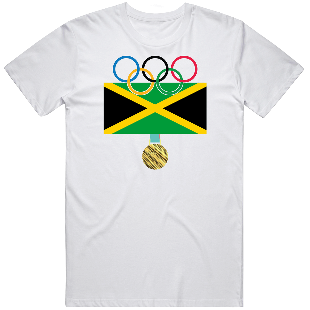 Jamaica Pyeongchang 2018 Winter Olympics Flag Gold Medal Unisex Soft Cotton Tee T Shirt Jamaica Pyeongchang 2018 Winter Olympics Flag Gold Medal Unisex Soft Cotton Tee T Shirt