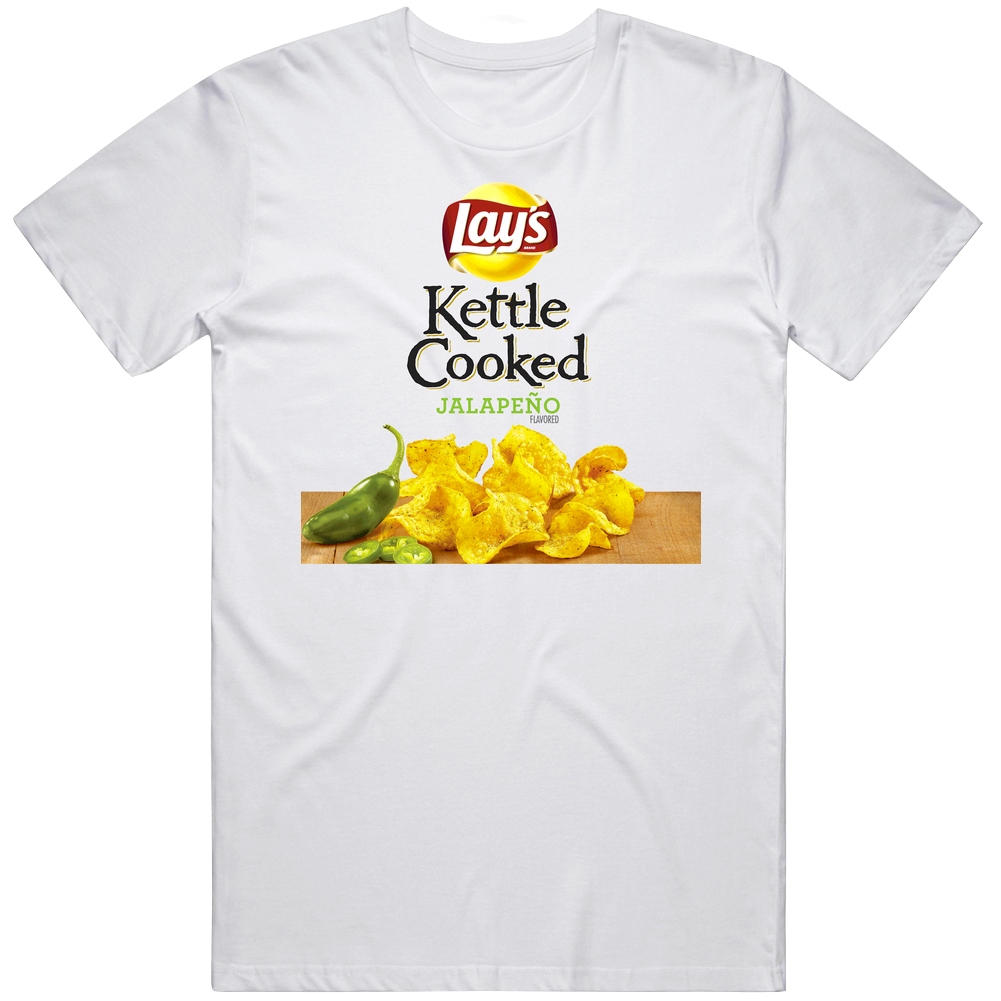 Lay's Kettle Cooked Jalapeno Potato Chips Bag Costume Unisex Soft Cotton Tee T Shirt