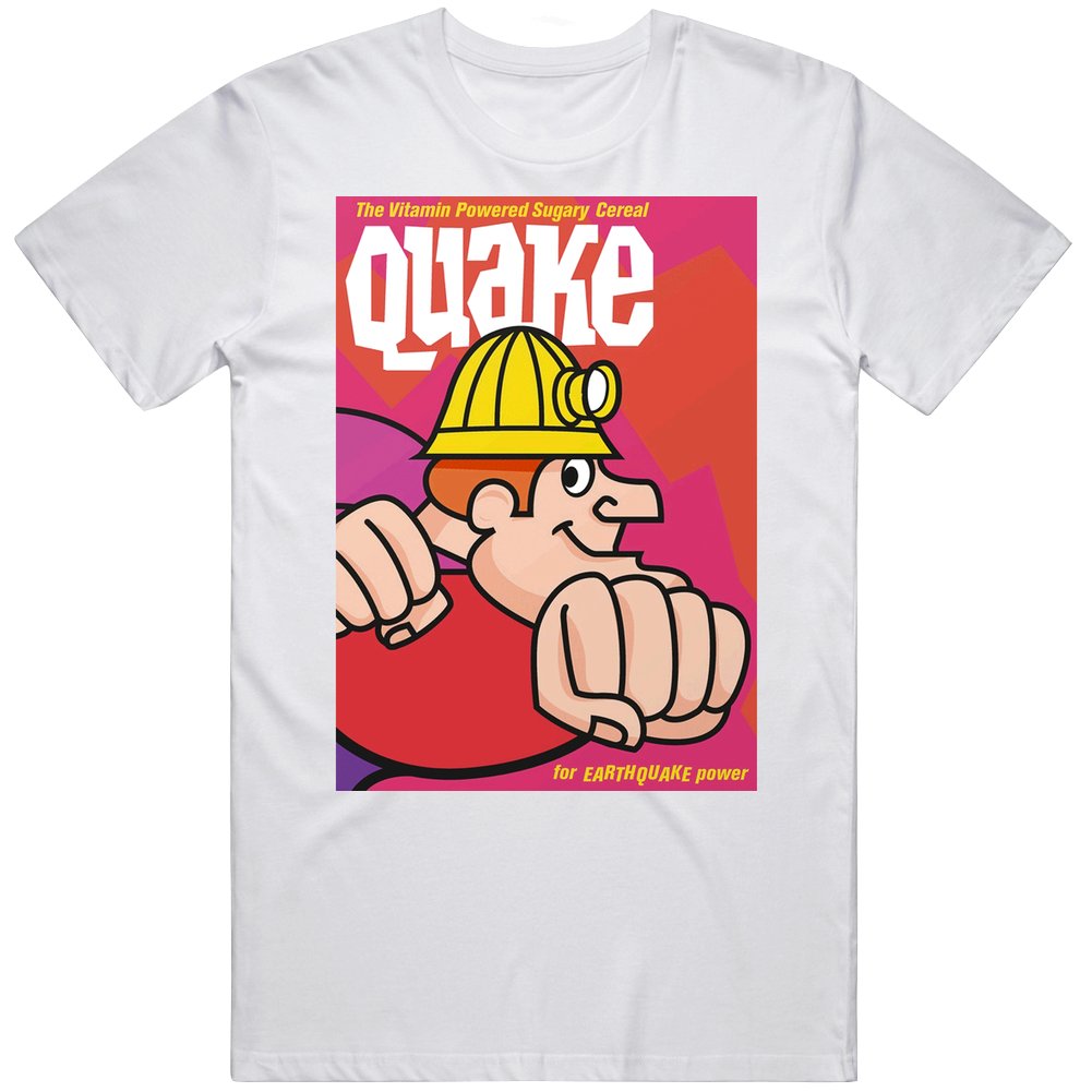 Quake Box Greatest Cereal Of All Time Breakfast Fan Foodie Unisex Soft Cotton Tee T Shirt