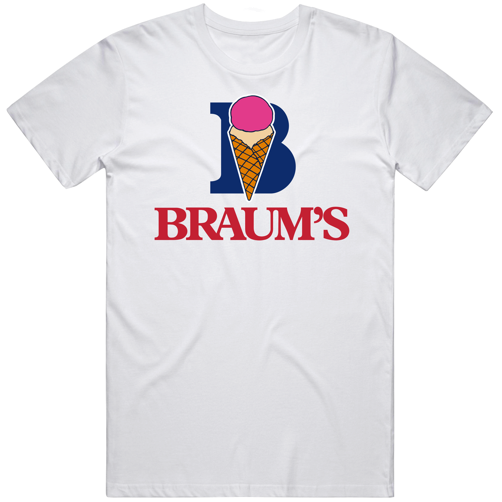 Braum's Best Ice Cream Brand Dessert Treat Logo Unisex Soft Cotton Tee T Shirt