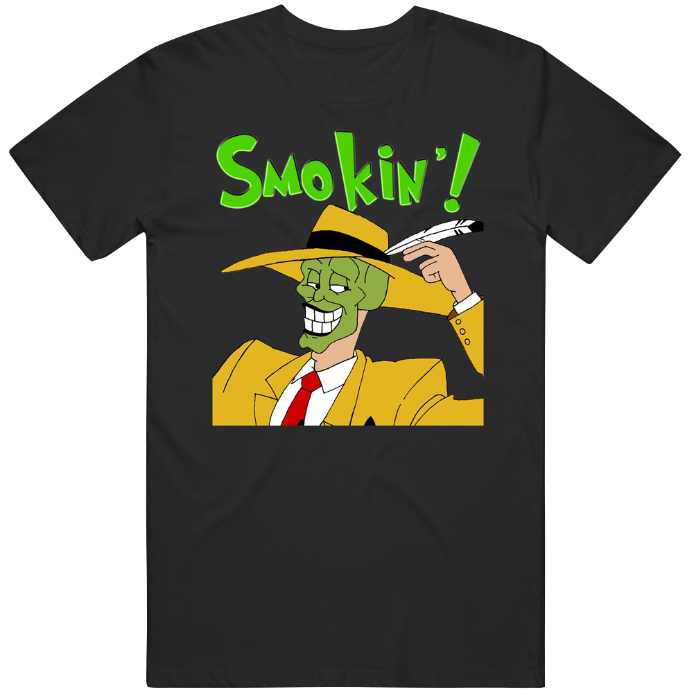 The Mask Smokin' Popular 90s Animated Tv Show Fan Cool Unisex Soft Cotton Tee T Shirt The Mask Smokin' Popular 90s Animated Tv Show Fan Cool Unisex Soft Cotton Tee T Shirt