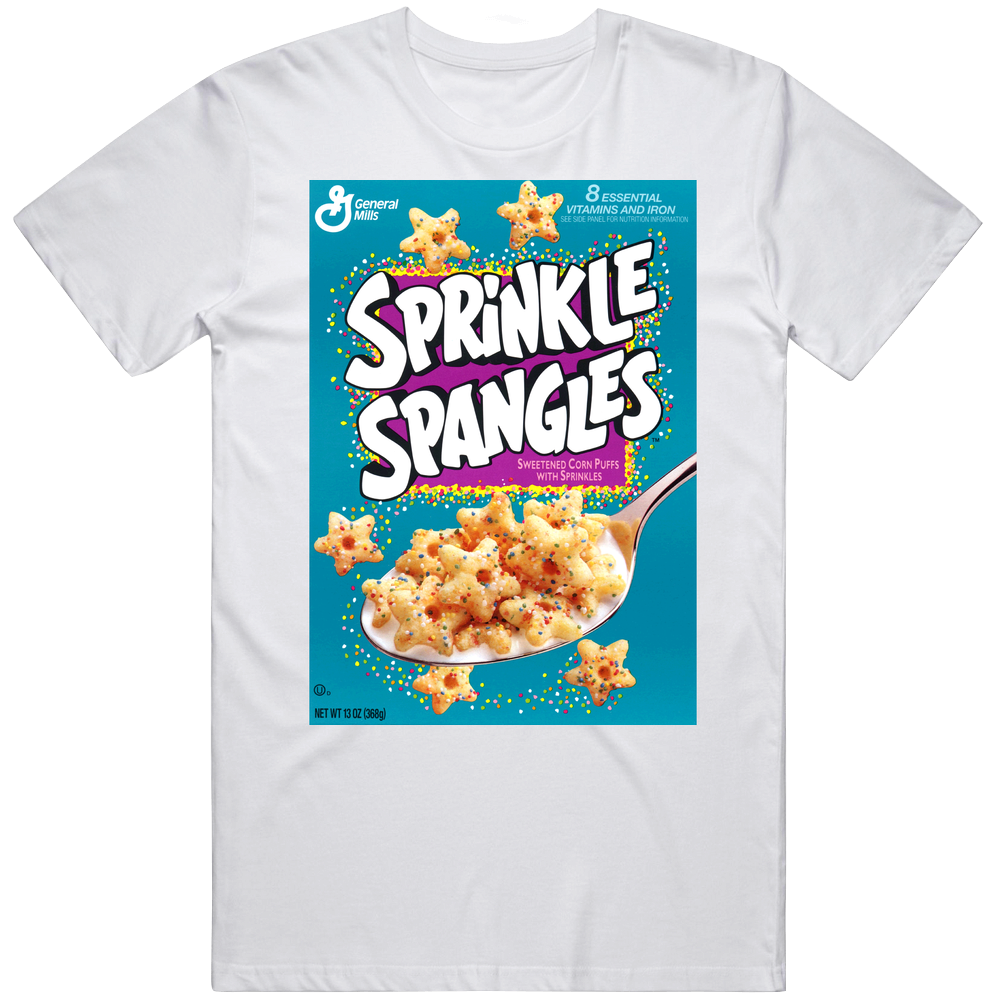 Sprinkle Sprangles Retro 80s Cereal Unisex Soft Cotton Tee T Shirt