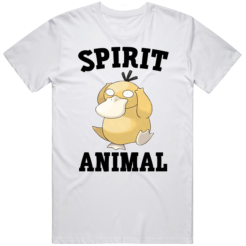 Psyduck Is My Spirit Animal Unisex Soft Cotton Tee T Shirt