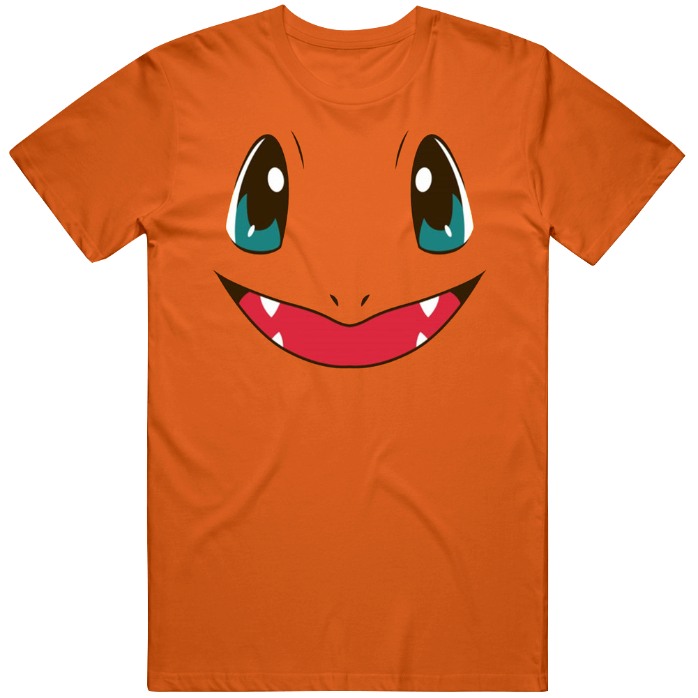 Charmander Face Pokemon Fan Unisex Soft Cotton Tee T Shirt