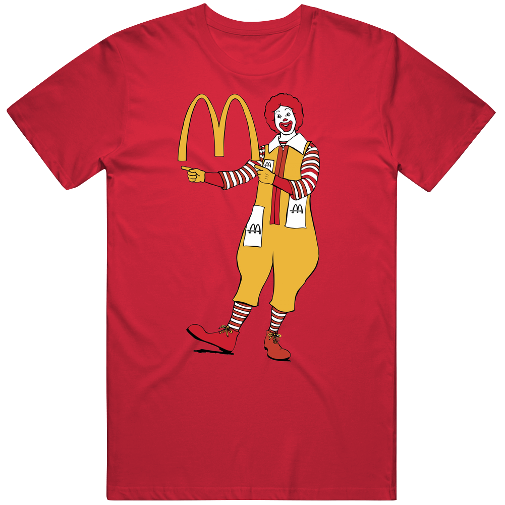 Ronald Mcdonald Mcdonalds Fast Food Mascot Unisex Soft Cotton Tee T Shirt