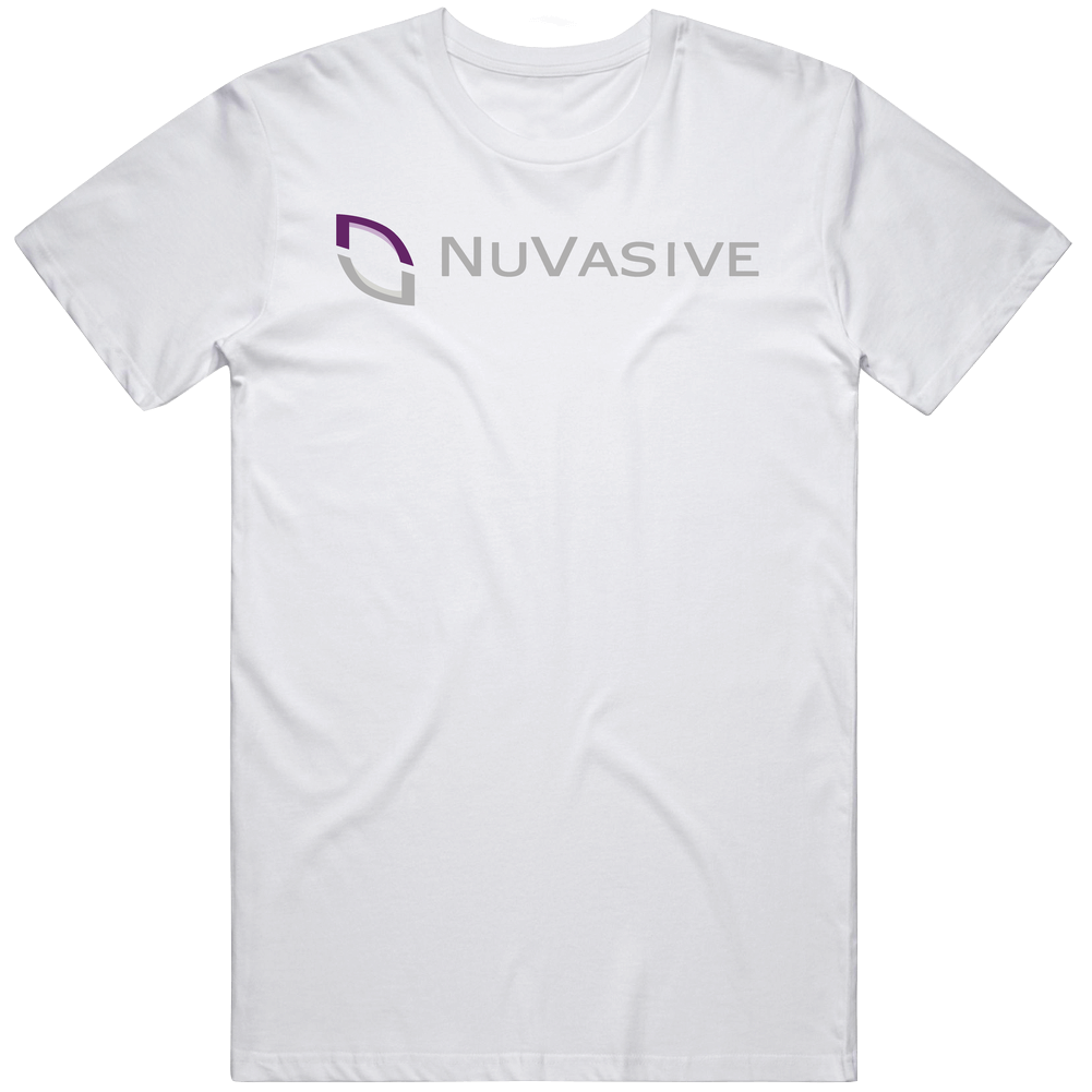 Nuvasive Inc Nasdaq Company Logo Employee Fan Mens Cotton Tee T Shirt