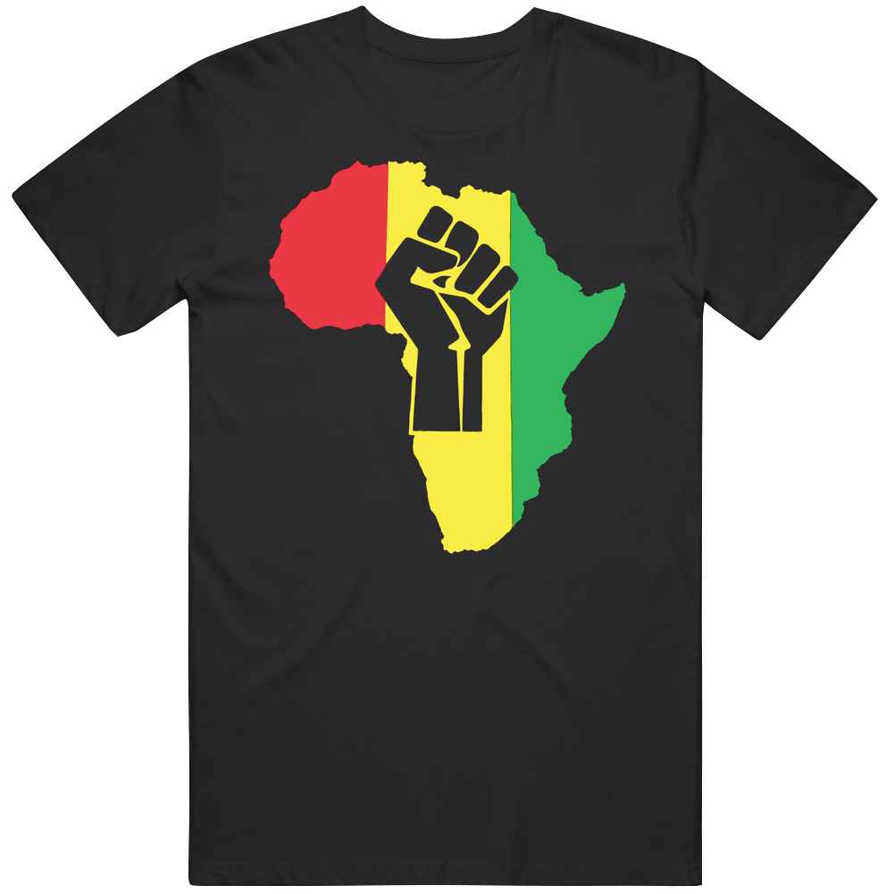 Stand Strong Fist Africa Rasta Mens Cotton Tee T Shirt