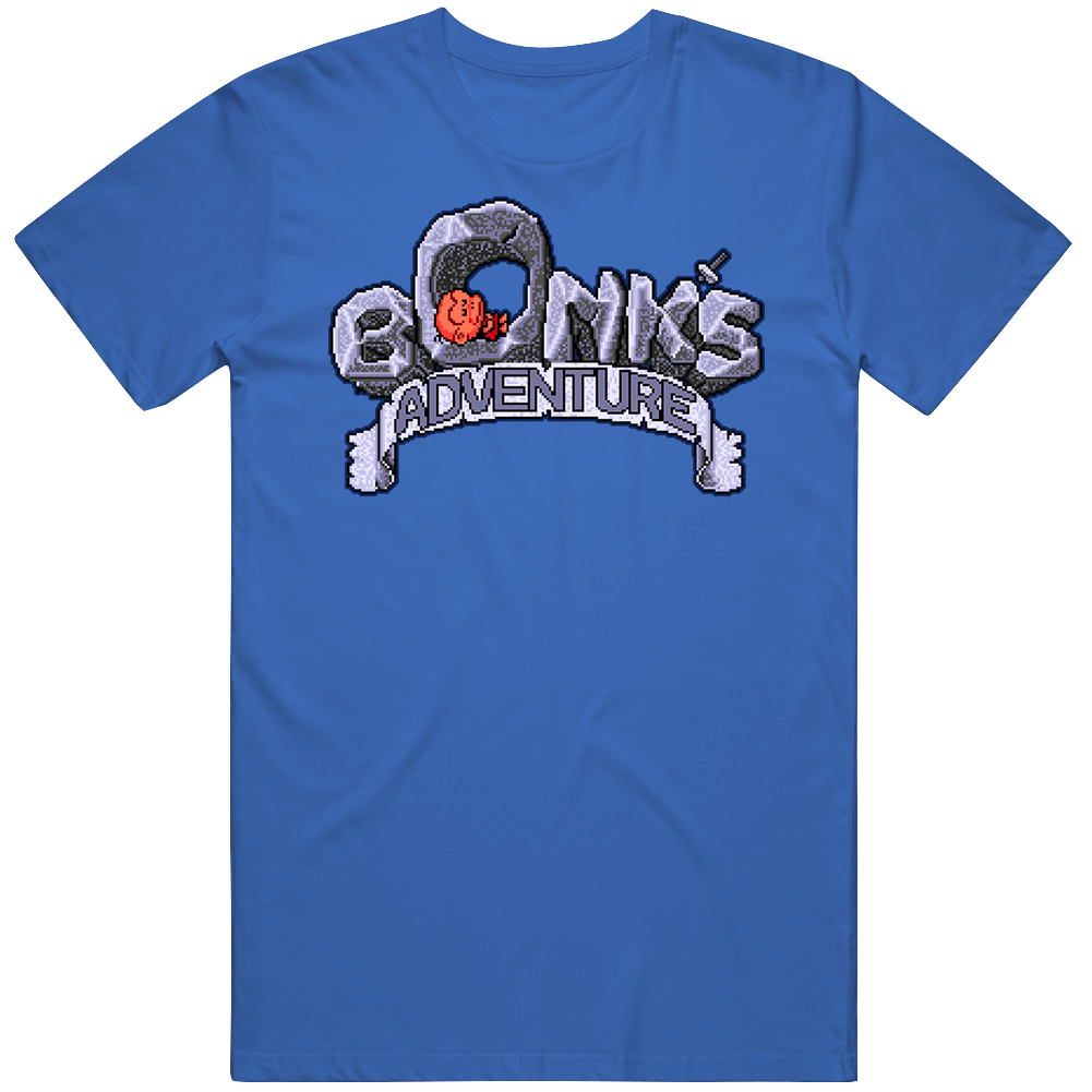 Bonks Adventure Retro Video Game Mens Cotton Tee T Shirt