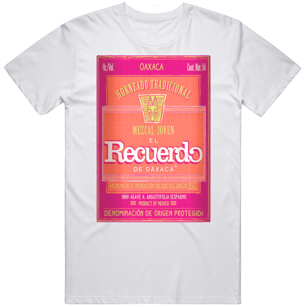 El Recuerdo Mezcal Alcohol Mens Cotton Tee T Shirt