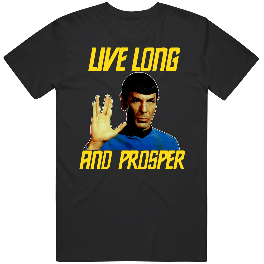 Live Long And Prosper Star Trek Tv Show Mens Cotton Tee T Shirt