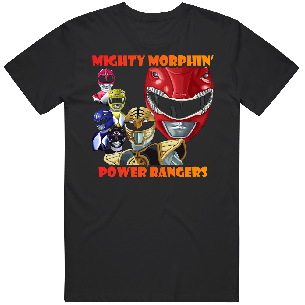 Mighty Morphin Power Rangers Tv Show Mens Cotton Tee T Shirt Mighty Morphin Power Rangers Tv Show Mens Cotton Tee T Shirt