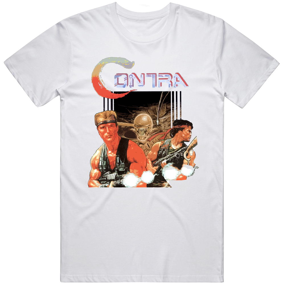 Classic Nintendo Contra Mens Cotton Tee T Shirt Classic Nintendo Contra Mens Cotton Tee T Shirt