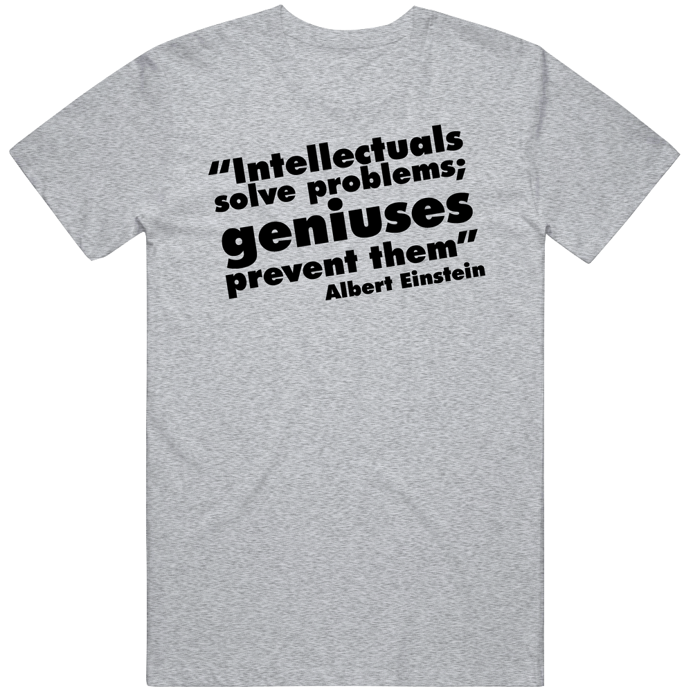 Albert Einstein Genius Quote Mens Cotton Tee T Shirt