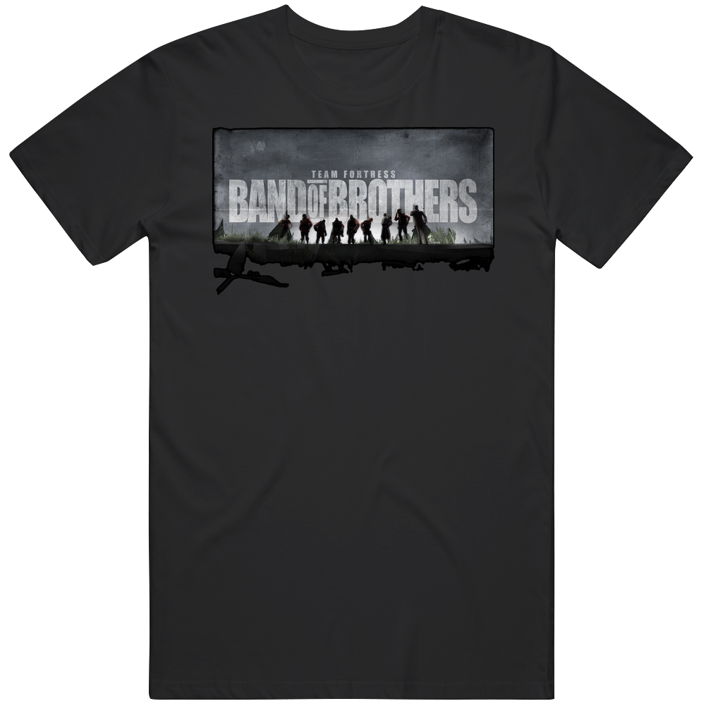 Team Fortress 2 Band Of Brothers Parody Video Game Mens Cotton Tee T Shirt Team Fortress 2 Band Of Brothers Parody Video Game Mens Cotton Tee T Shirt