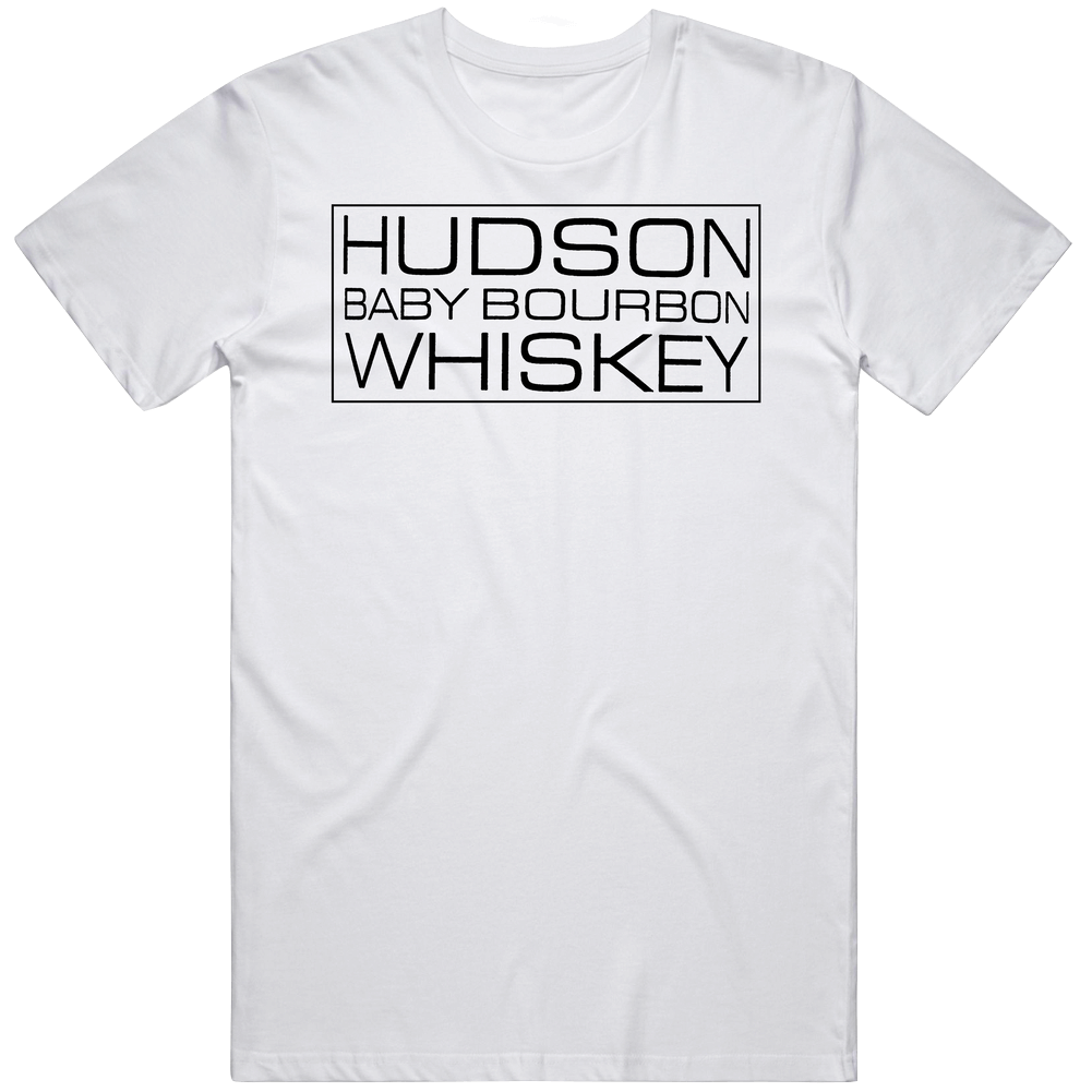 Hudson Baby Bourbon Whiskey Moonshine Label Logo Mens Cotton Tee T Shirt