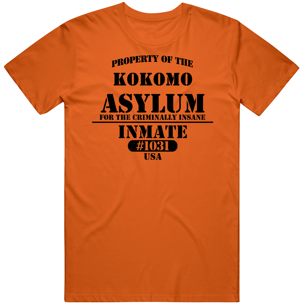 Kokomo Insane Asylum Inmate Halloween Costume Mens Cotton Tee T Shirt