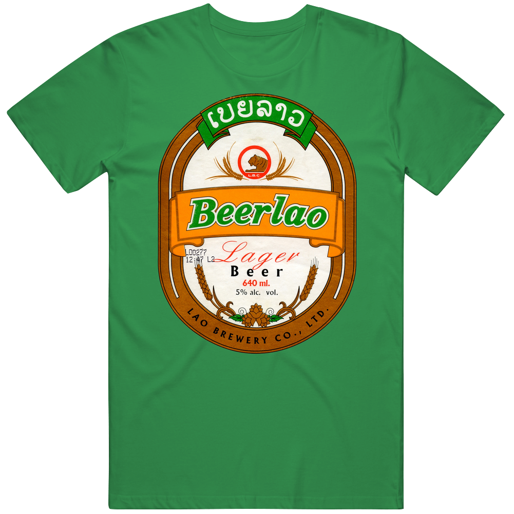 Beerlao Beer Southeast Asia Laos Fan Mens Cotton Tee T Shirt