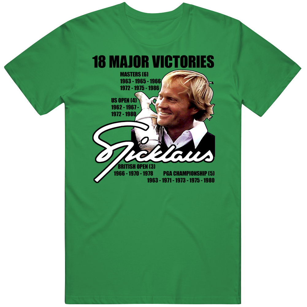 Jack Nicklaus Golf Legend Majors Master Open Mens Cotton Tee T Shirt Jack Nicklaus Golf Legend Majors Master Open Mens Cotton Tee T Shirt
