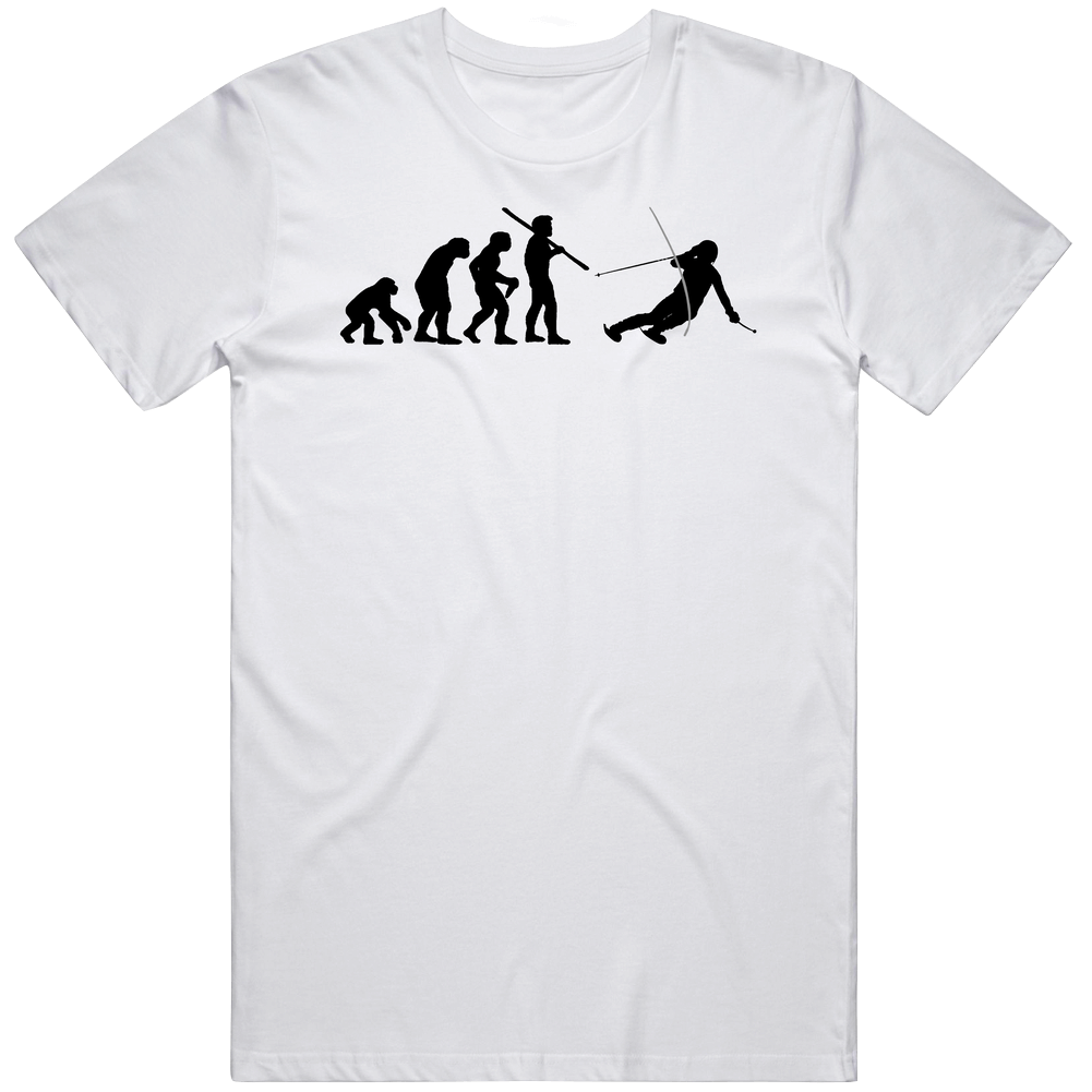The Evolution Of Slalom Ski Racing Fun Sports Mens Cotton Tee T Shirt The Evolution Of Slalom Ski Racing Fun Sports Mens Cotton Tee T Shirt