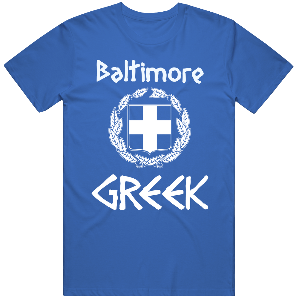 Baltimore Greek Custom Mens Cotton Tee T Shirt