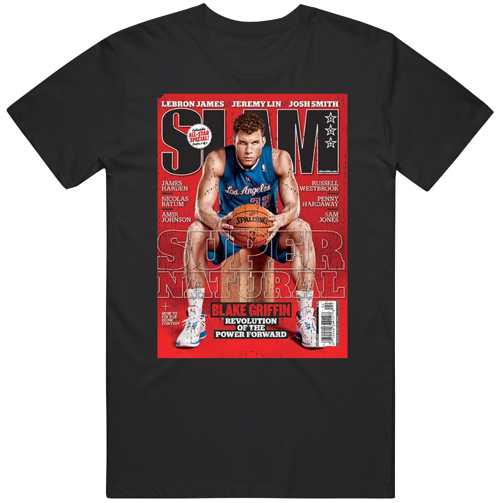 Slam Magazine Issue 166 Blake Griffin Popular Basketball Magazine Grunge Look Mens Cotton Tee T Shirt Slam Magazine Issue 166 Blake Griffin Popular Basketball Magazine Grunge Look Mens Cotton Tee T Shirt