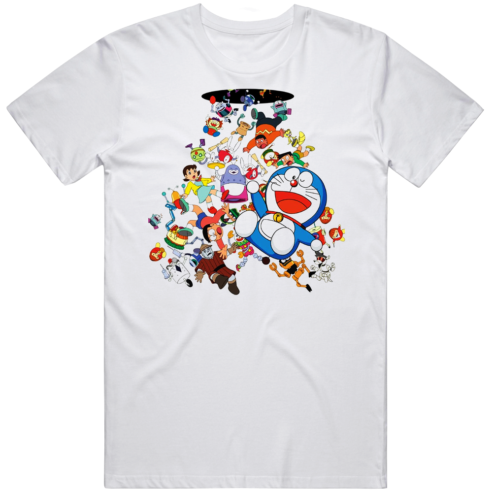 Doraemon Japanese Anime Mens Cotton Tee T Shirt
