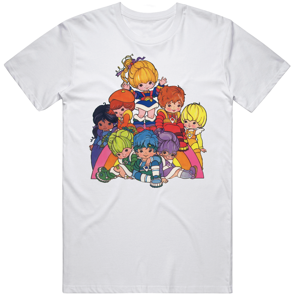 Rainbow Brite Cast Cartoon Tv Show Mens Cotton Tee T Shirt Rainbow Brite Cast Cartoon Tv Show Mens Cotton Tee T Shirt