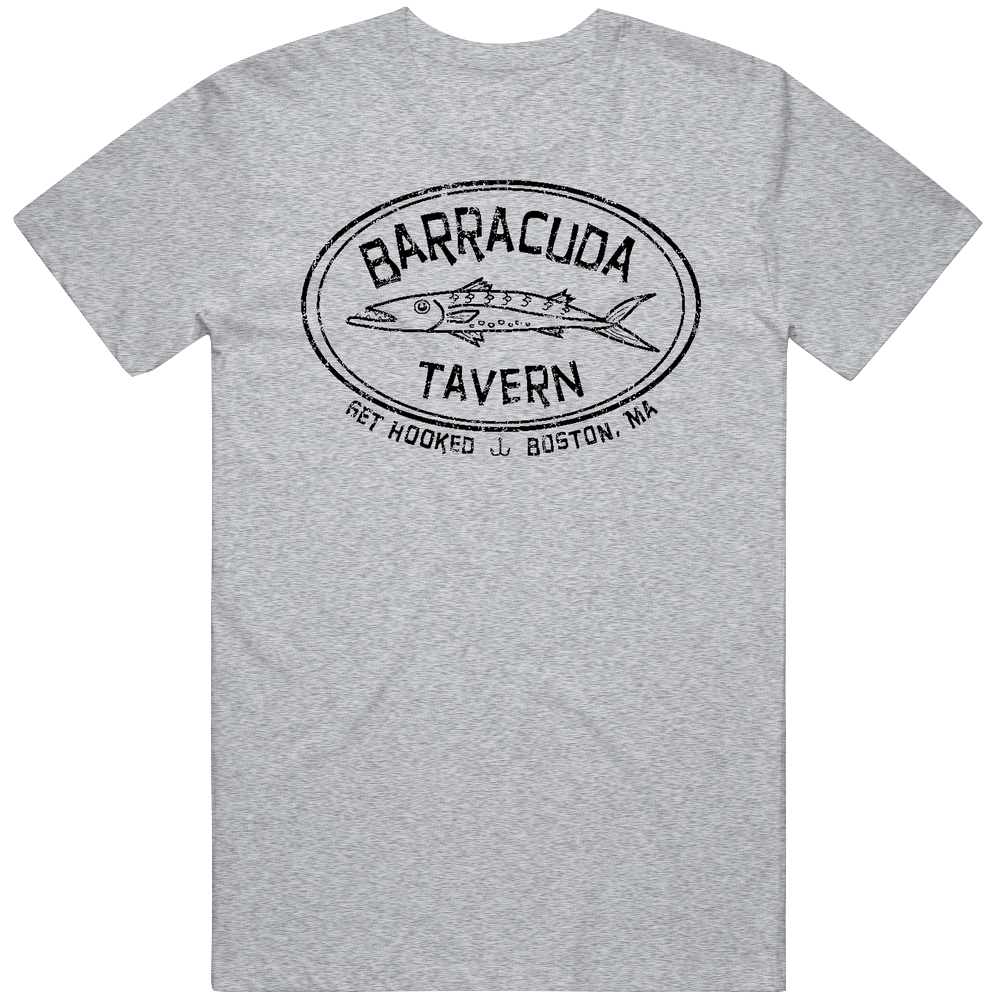 Barracuda Tavern Boston Massachusetts Top Restaurants Food Fan Lover Foodie Worn Look Mens Cotton Tee T Shirt