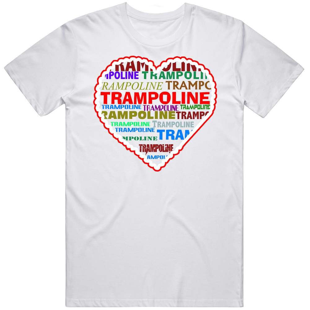 Heart Luv Love Trampoline Mens Cotton Tee T Shirt