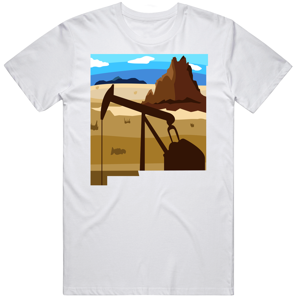 New Mexico Us State Shape Silhouette Outline American Home Pride Patriotic Custom Culture Iconic Mens Cotton Tee T Shirt