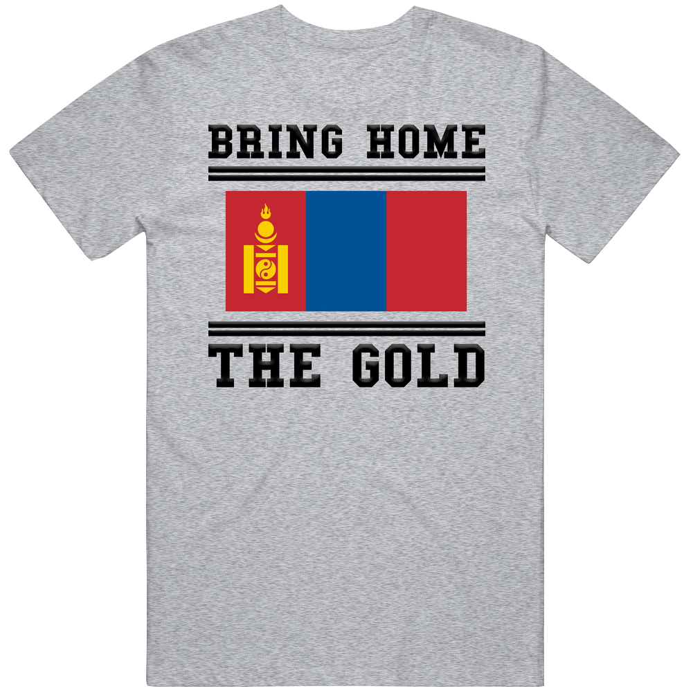 2018 Team Mongolia Bring Home The Gold Mens Cotton Tee T Shirt