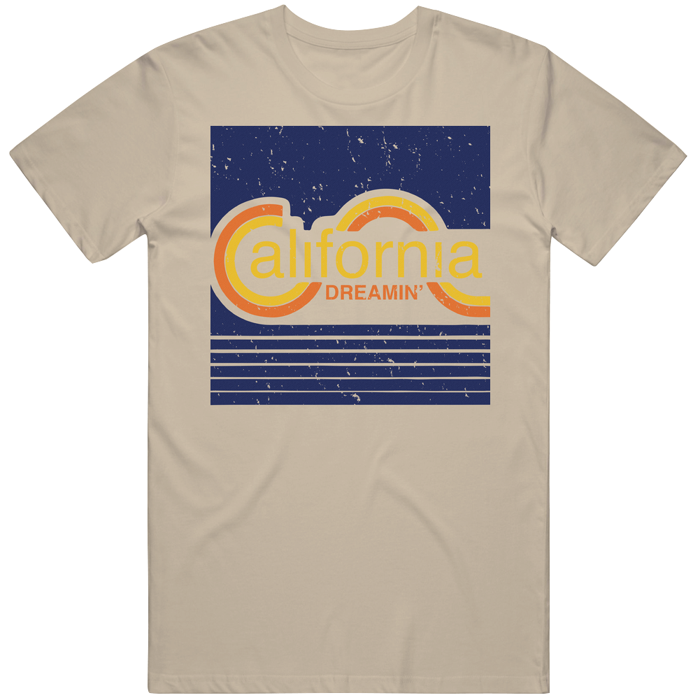 California Dreamin Retro Mens Cotton Tee T Shirt