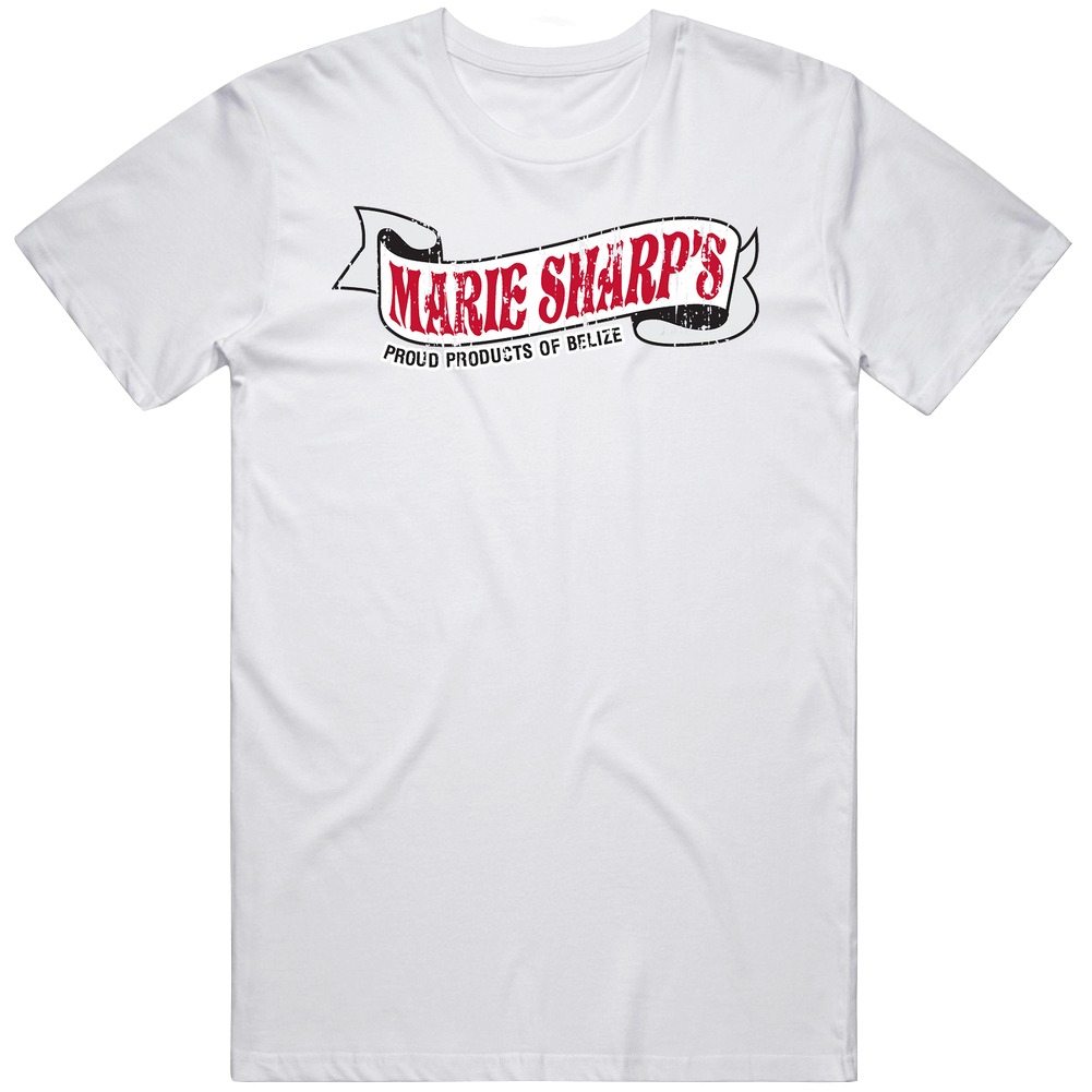 Marie Sharp's Logo Cool Food Gift Distressed Retro Vintage Classic Food Mens Cotton Tee T Shirt