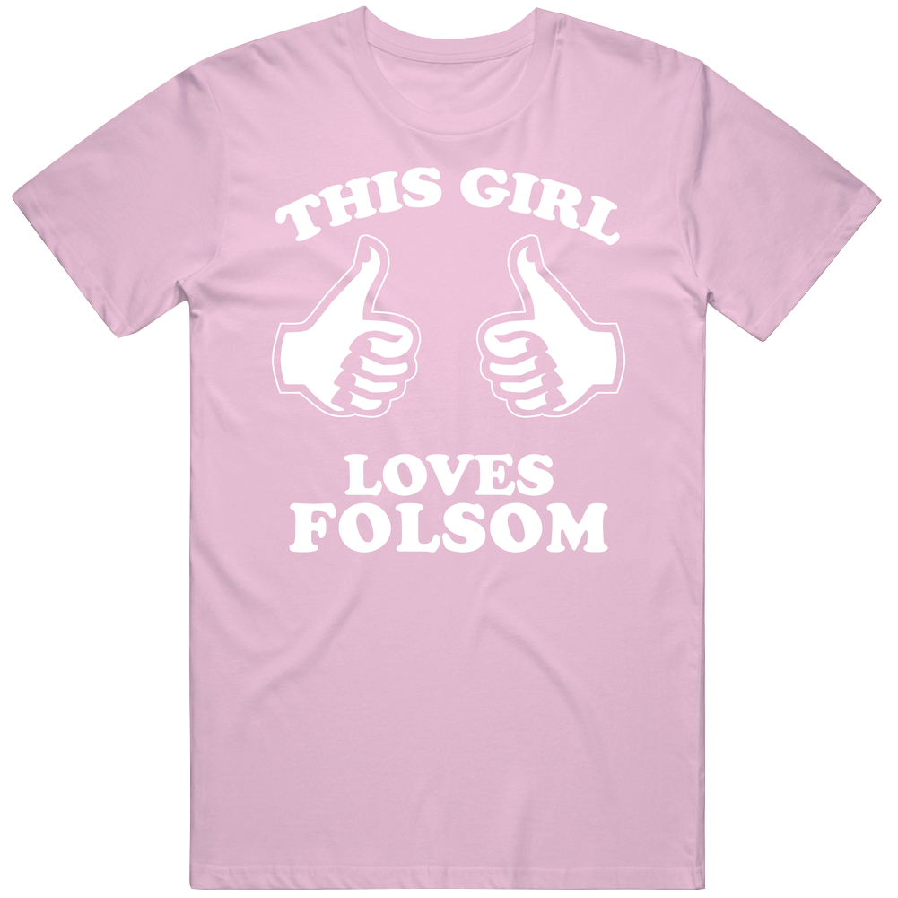 This Girl Loves Folsom Custom Mens Cotton Tee T Shirt