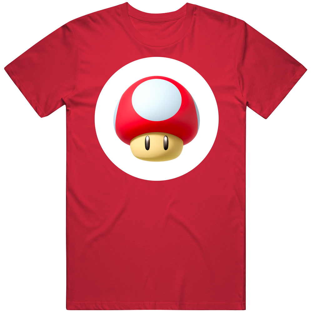 Red Mushroom Super Mario Cart Group Halloween Costume Mens Cotton Tee T Shirt Red Mushroom Super Mario Cart Group Halloween Costume Mens Cotton Tee T Shirt