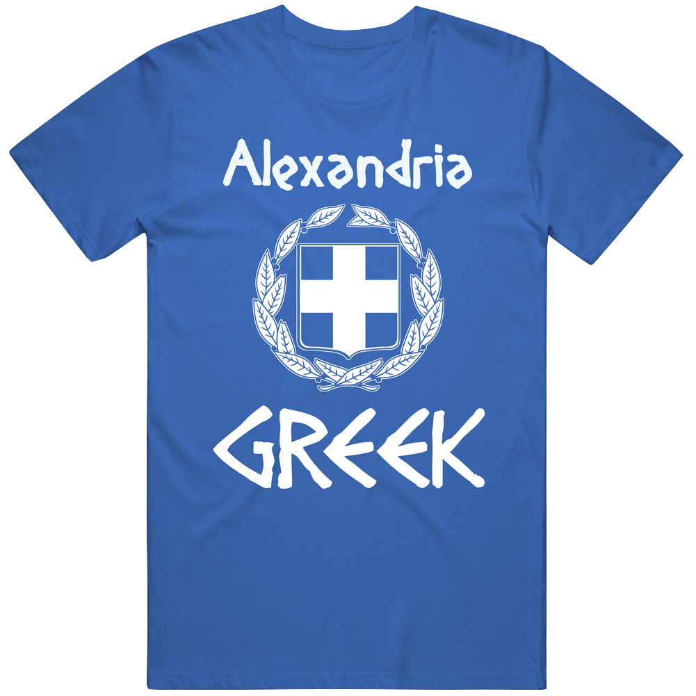 Alexandria Greek Custom Mens Cotton Tee T Shirt Alexandria Greek Custom Mens Cotton Tee T Shirt