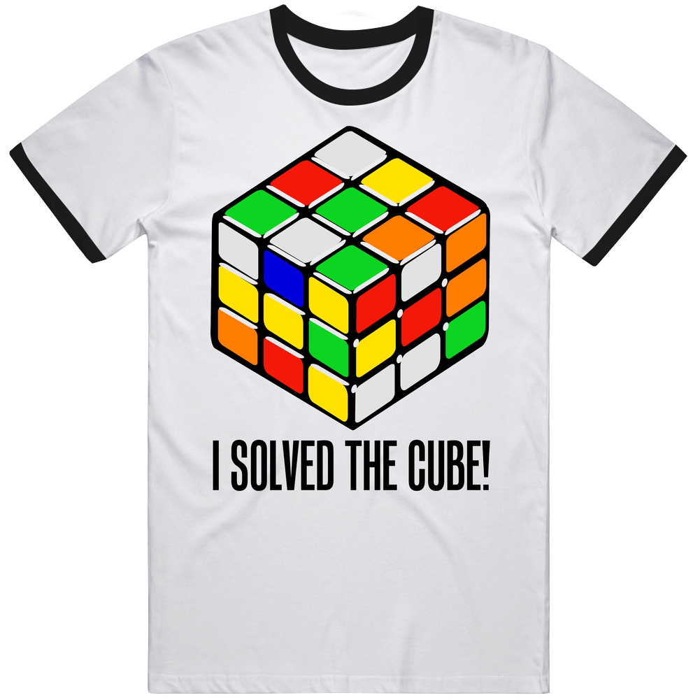 Solved The Cube Rubik Game Retro Mens Cotton Tee T Shirt Solved The Cube Rubik Game Retro Mens Cotton Tee T Shirt