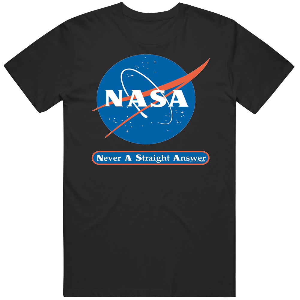 Nasa Never A Straight Answer Mens Cotton Tee T Shirt