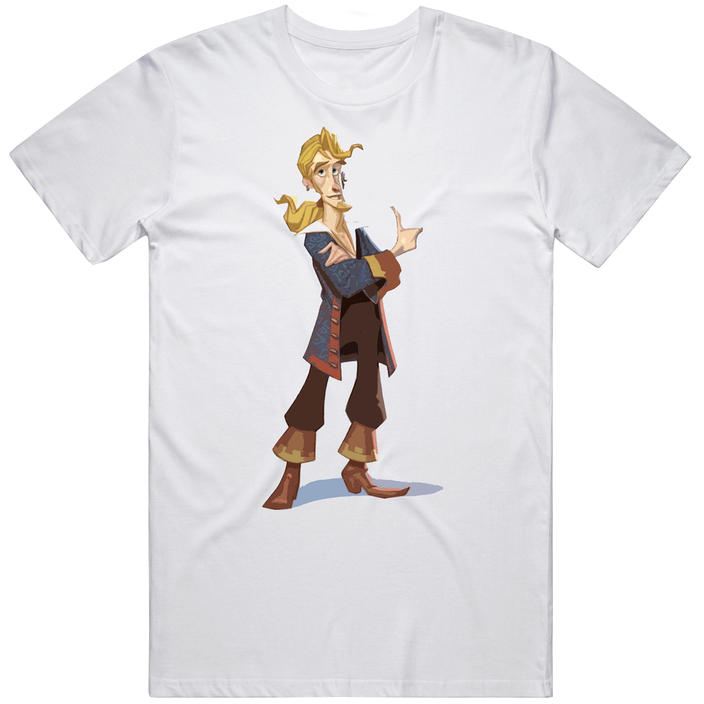 Guybrush Threepwood Monkey Island Video Game Mens Cotton Tee T Shirt Guybrush Threepwood Monkey Island Video Game Mens Cotton Tee T Shirt