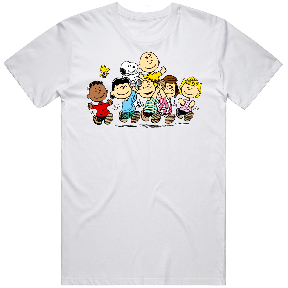 Peanuts Cartoon Gang Mens Cotton Tee T Shirt Peanuts Cartoon Gang Mens Cotton Tee T Shirt