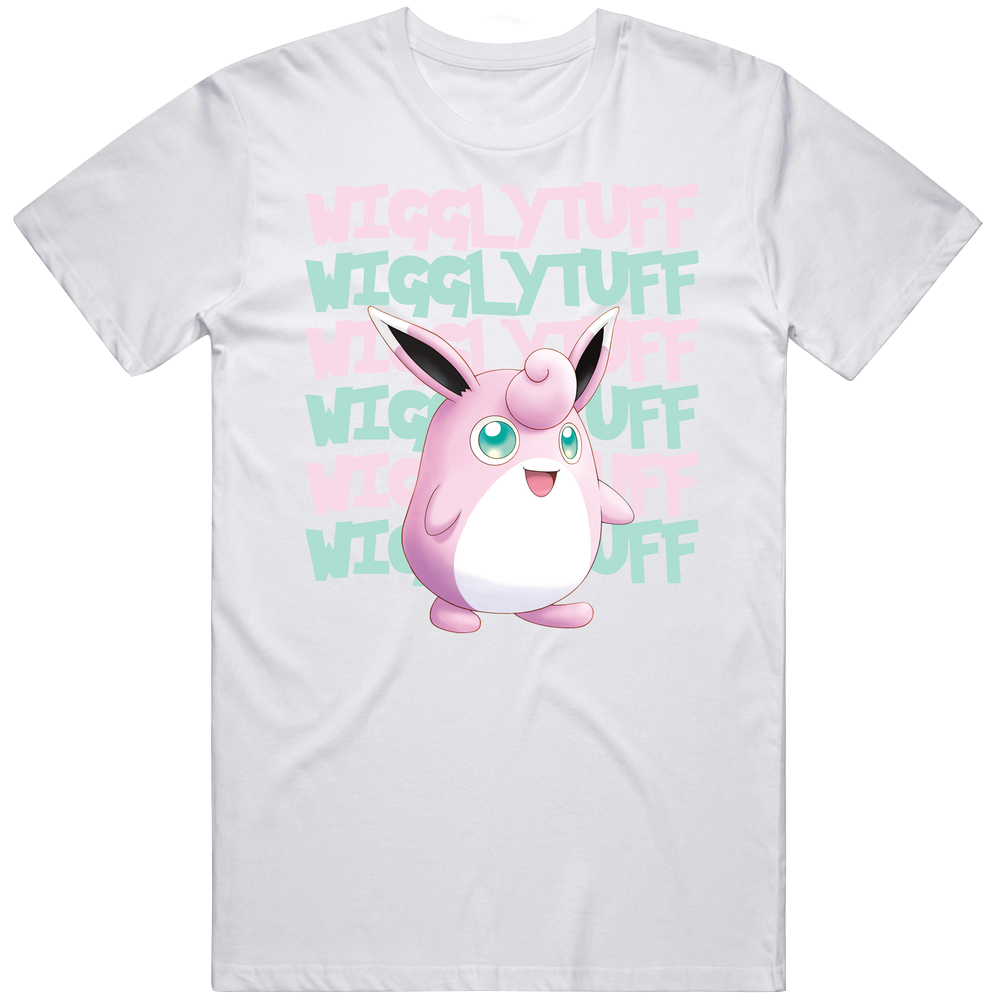Wigglytuff Pokemon Character Fan Mens Cotton Tee T Shirt