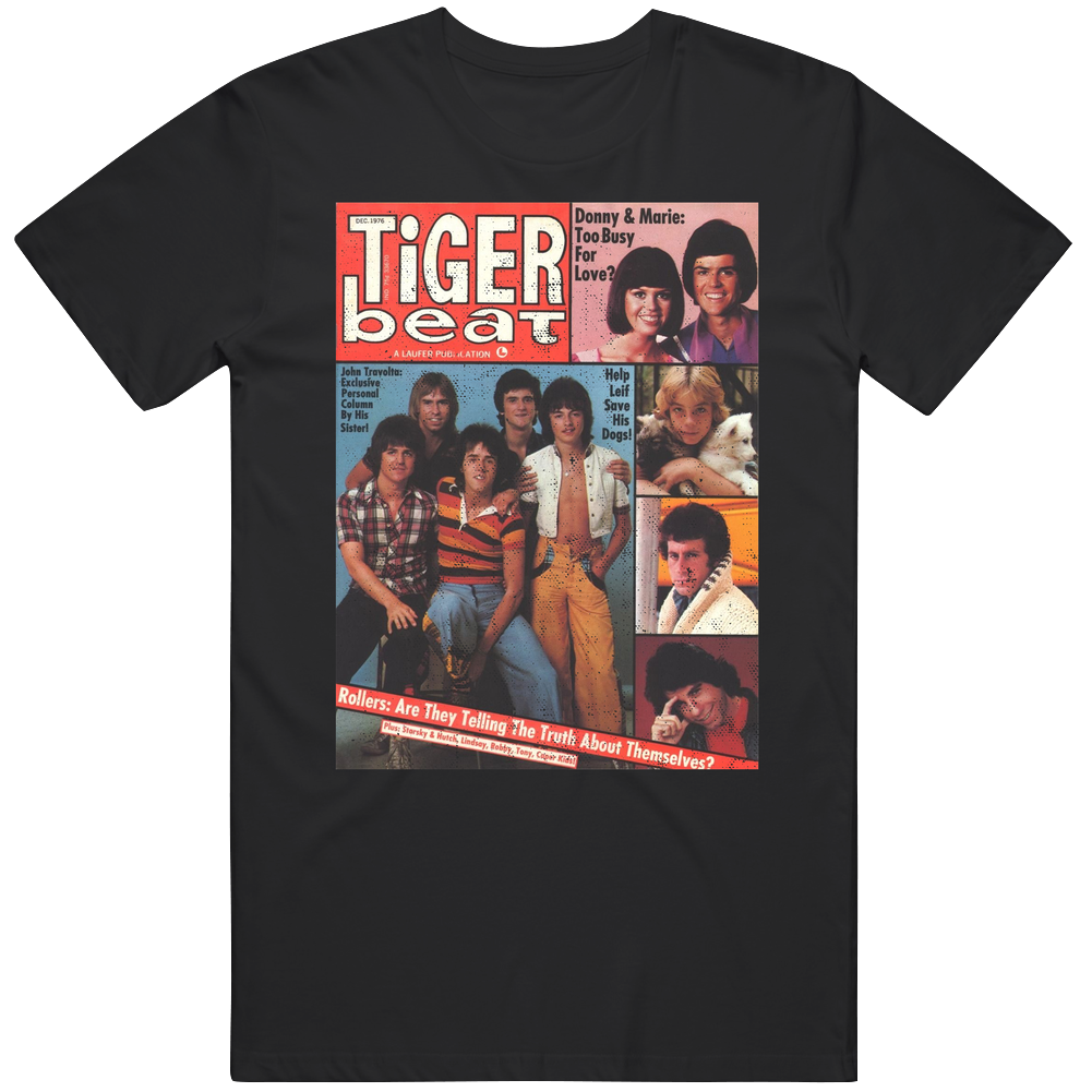 Tiger Beat Teen Magazine Cover Vintage December 1976 Issue Mens Cotton Tee T Shirt