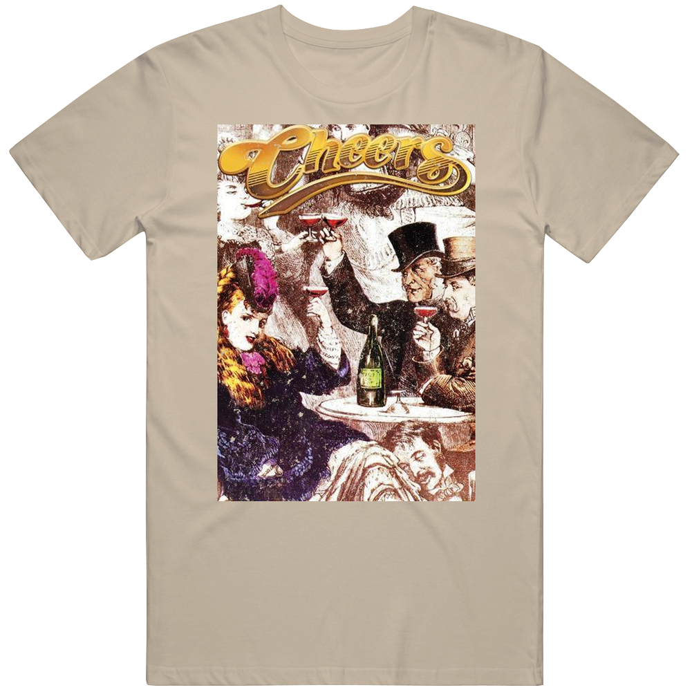 Cheers Vintage Poster Retro Tv Show Mens Cotton Tee T Shirt