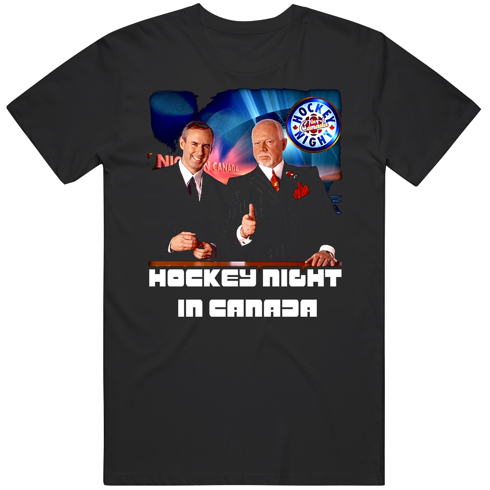 Hockey Night In Canada Don Cherry Ron Mclean Mens Cotton Tee T Shirt